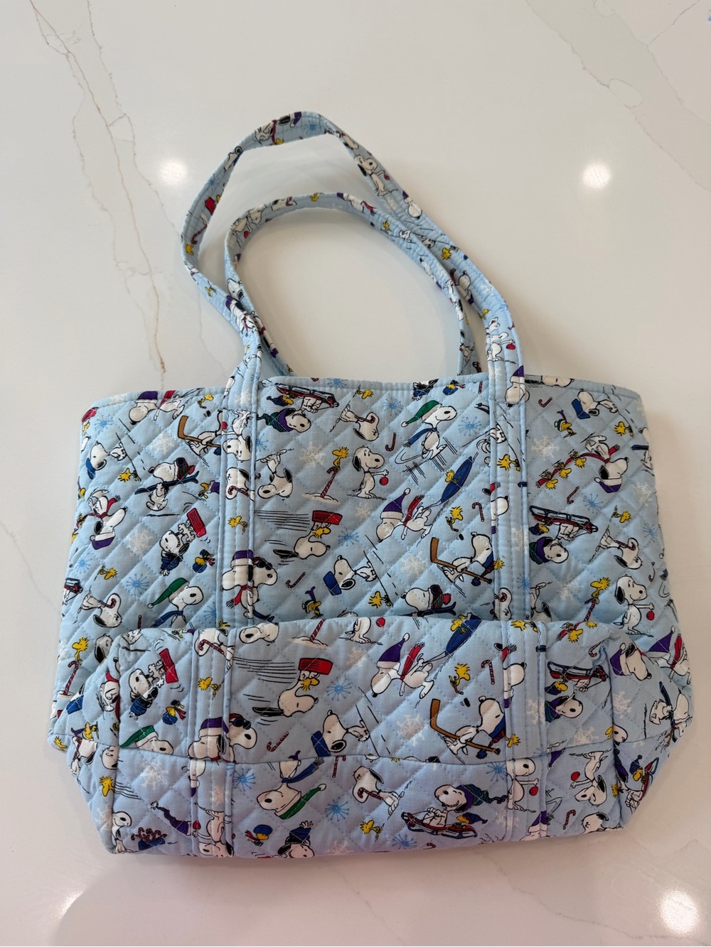 Vera Bradley Small Vera Tote Ski Jump Snoopy - Picture 2 of 4